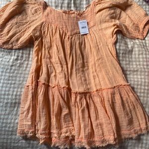 NWT Free People Orange Mini Dress 🧡